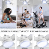 Original Cool LED Socket Fan Light โ Ceiling Fan Replacement, 1000 Lumens/5000K, Remote Controlled (Remote Battery Not Included)