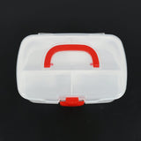 Medical Box, 1 Piece, Indoor Outdoor Medical Utility, Medicine Storage Box, Detachable Tray Medical Box Multi Purpose Regular Medicine, First Aid Box with Handle & Transparent Lid