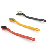 Mini Wire Brush Set - Brass, Nylon, Steel for Cleaning & Rust Removal (3 Pcs Set)