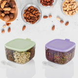 5784 Multipurpose Dry fruit Set, Chocolate, Snacks Storage Box, Masala Box  for Home and Kitchen Airtight Dry Fruit Plastic Storage Container Tray Set With Lid & 4 Compartment, 4 Spoon Container for Sweets,Chips,Cookies | (1 Pc )