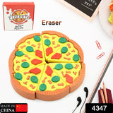 3D Pizza Slices Kids Favourite Food Eraser, Pizza 7 slice eraser for kids Adults fast food lover Stationary Kit Fancy & Stylish Colorful Erasers, for Return Gift, Birthday Party, School Prize