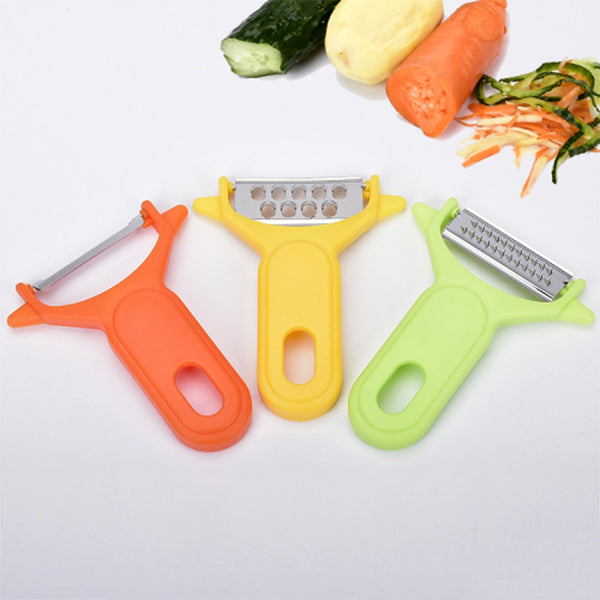 Peeler Slicers Shredders for Fruits and Vegetables, Cutter, Grater Kitchen Helper, Potato Fruits Peeler, Stainless Steel Sharp Blade with Non-Slip Handle (3 Pcs Set)