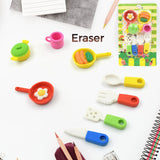 Fancy & Stylish Mini Erasers for Kids (8 Pc Set) - Fun Designs, Party Favors