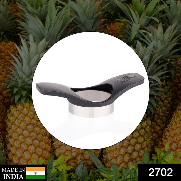 Stainless steel pineapple slicer for easy household use.