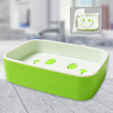 Portable Travel Home Box Cute Cartoons Smile Face Container Draining Holder Soap Dish ,Sabudani