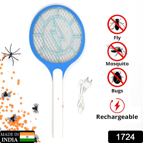 1724 Mosquito Killer Racket Rechargeable Handheld Electric Fly Swatter Mosquito Killer Racket Bat, Electric Insect Killer (Quality Assured) (with cable) 