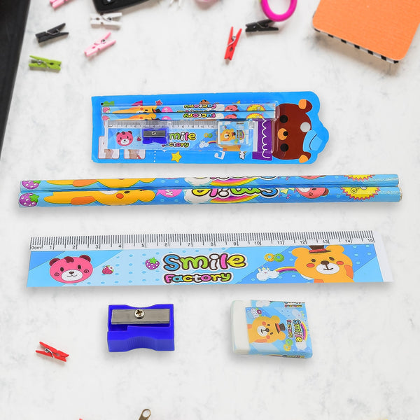 Cartoon-themed wooden pencil set for kids