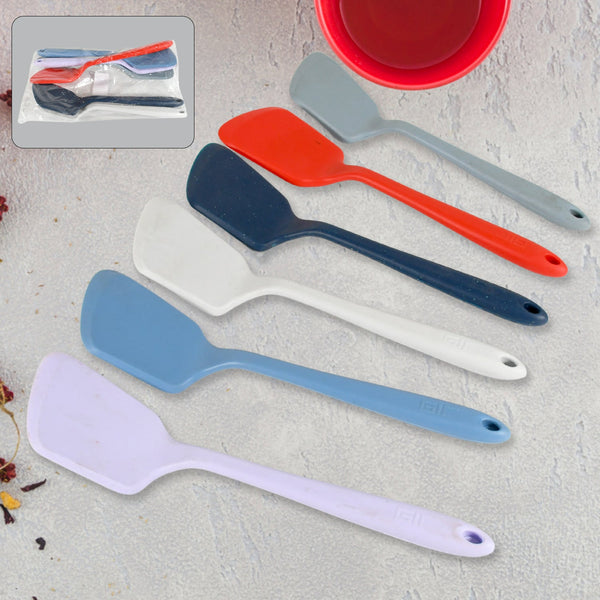 Multipurpose Silicone Spoon, Silicone Basting Spoon Non-Stick Kitchen Utensils Household Gadgets Heat-Resistant Non Stick Spoons Kitchen Cookware Items For Cooking and Baking (6 Pcs Set)