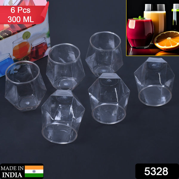 5328  Premium Transparent Pilsner Glasses | Beer Juice Mocktail Lassi Glasses for Better Head Retention, Aroma and Flavor | Crystal Plastic  Glass 