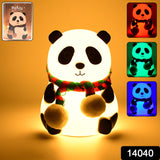 Panda 7-Color LED Silicone Touch Lamp (1 Pc) with Rechargeable Night light and Touch Gesture for Kids’ Room, Soft Glow Decor for a Peaceful Sleep and an Adorable Christmas Gift (1 Pc)