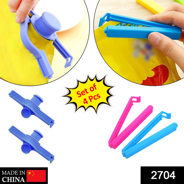 4-piece food sealing clip, ideal for sealing bags and keeping food fresh.