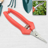 Heavy-duty garden scissors with non-slip grip, perfect for pruning flowers and fruit trees.