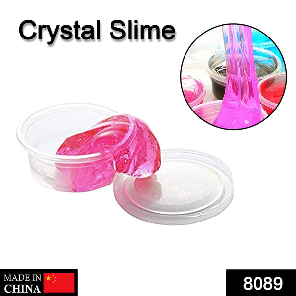 crystal slime in bright colors and textures.