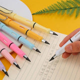 2-in-1 Everlasting Magic Pencil with Replaceable Eraser – Inkless, Reusable, Portable (1 Pc / Mix Color)