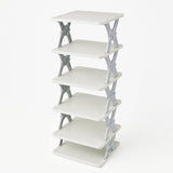 Smart 6-Layer Shoe Rack – Foldable, Collapsible & Heavy-Duty Plastic Stand for Home Entryway Storage Organizer (Mix Color)