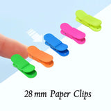 Set of 28mm paper clips for holding clothes or papers, showing multiple clips