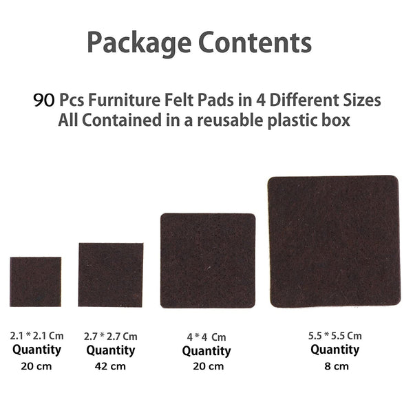 9030 Furniture Pad Square Felt Pads Floor Protector Pad For Home & All Furniture Use