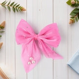 Hair Bow Knot Clip Suitable For Girls (12 Pc / Multicolour & Mix Design) Hair accessories