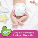 Pack of 5 ultra-absorbent baby diaper pants for easy travel