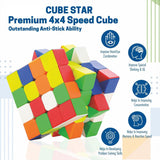 Small Puzzles Cubes 4×4×4 High Speed Sticker Less Magic Cube Game, Kids and Professionals Magic Cube Puzzle Toy, Pack of 1, 8+ Years