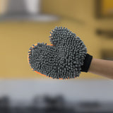 Dual-sided microfiber glove for car wash, ultra-soft and scratch-free