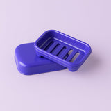 Premium Quality Rectangular Blue Plastic Soap Case (1 Pc)