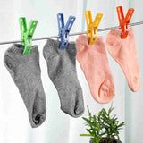 Plastic laundry clips for hanging clothes