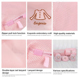 Foldable mesh wash bags for delicate clothing