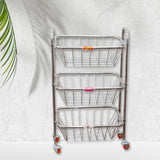 3-layer kitchen trolley for fruits, vegetables, and more