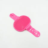 Grooming brush for dogs with rubber comb and adjustable handle