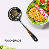 Kitchen Stainless Steel Best Skimmer Slotted Spoon-Cooking Utensils with Heat Resistant Plastic Handle