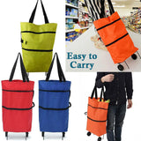 Folding cart bags for travel and shopping, luggage trolley.