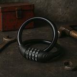 Bike Lock Cable Resettable Cable Lock - Self Coiling 4 Digit Combination Bike Lock
