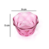 Diamond-shaped bowls for ice cream, set of 6 pieces.