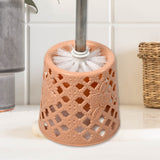 Household toilet brush with base for easy storage