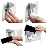Plastic Secure Mobile Phone Charging Stand Holder (2 Pc / Mix Color)