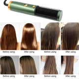 Hair Straightener Comb, Anti Scald Hot Comb Negative Ion Hair Straightener Brush Straightener 3 Gear Constant Temperature for Quick and Professional Hair Salon at Home (1200w)