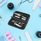 6843 Nail Scissors Professional Nail Clippers Kit Manicure Set 6 Pieces Top Grade Stainless Steel Grooming Kit With Travel Case For Travel Or Home Manicure Set (6 Pc Set)