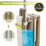 2 in 1 mop with wringer and microfiber pad