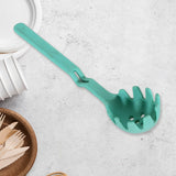 Premium XL Silicone Pasta Fork, High Heat Resistant to 600Ã‚°F, Hygienic One Piece Design, Spaghetti Strainer & Server Spoon