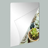 Square adhesive mirrors for bathroom, pack of 10