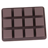 Silicone Chocolate Mould 12 Cavity Square Shape Mould Candy Mold Baking Tools For Cake Chocolate, Food Grade Non-Stick Reusable, Baking Trays (1 pc)