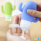 Cactus Shape Portable Soft Silicone Travel Bottles Set Squeezable and Refillable Travel Containers Cosmetic Travel Bottles for Shampoo, Conditioner, Lotion, Toiletries Travel Accessories(1 Pc )