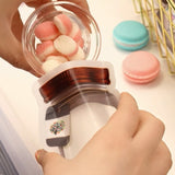 Plastic Transparent Small Jar Shaped Pouch With Zipper (1 Pc)