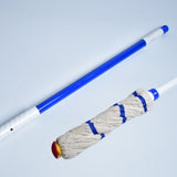 Complete mop set featuring a stainless steel stick, handle, and cotton mop head.