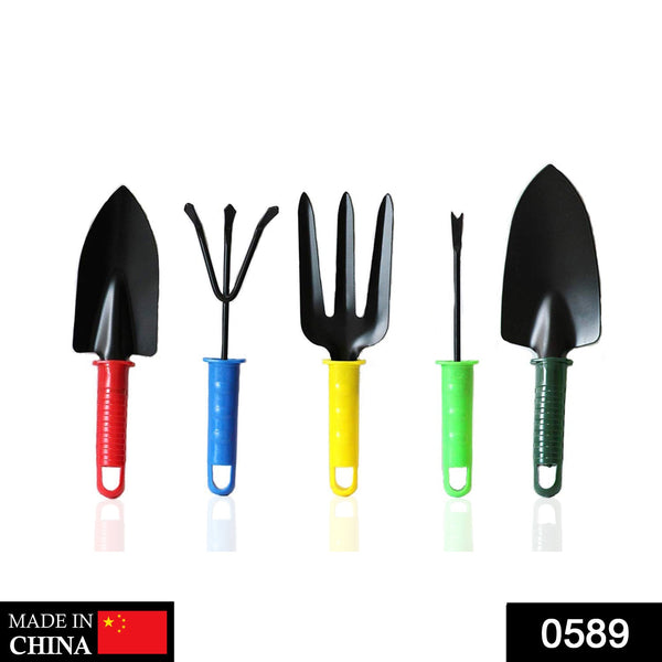 Gardening tools set with various tools