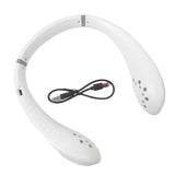 Portable USB Rechargeable Neck Fan – Wearable, 3 Speeds, Headphone Design