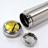 Reusable stainless steel water bottle, leak-proof for daily use.