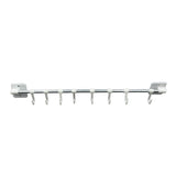 45 cm wall rack, stainless steel, 8 hooks for kitchen tools