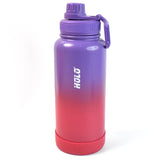 Two Tone Pink Stainless Steel Water Bottle | Copper Coated Vacuum Insulation | Powder Coated | Secure Grip | Leakproof Easy Pour Cap (1000ml)